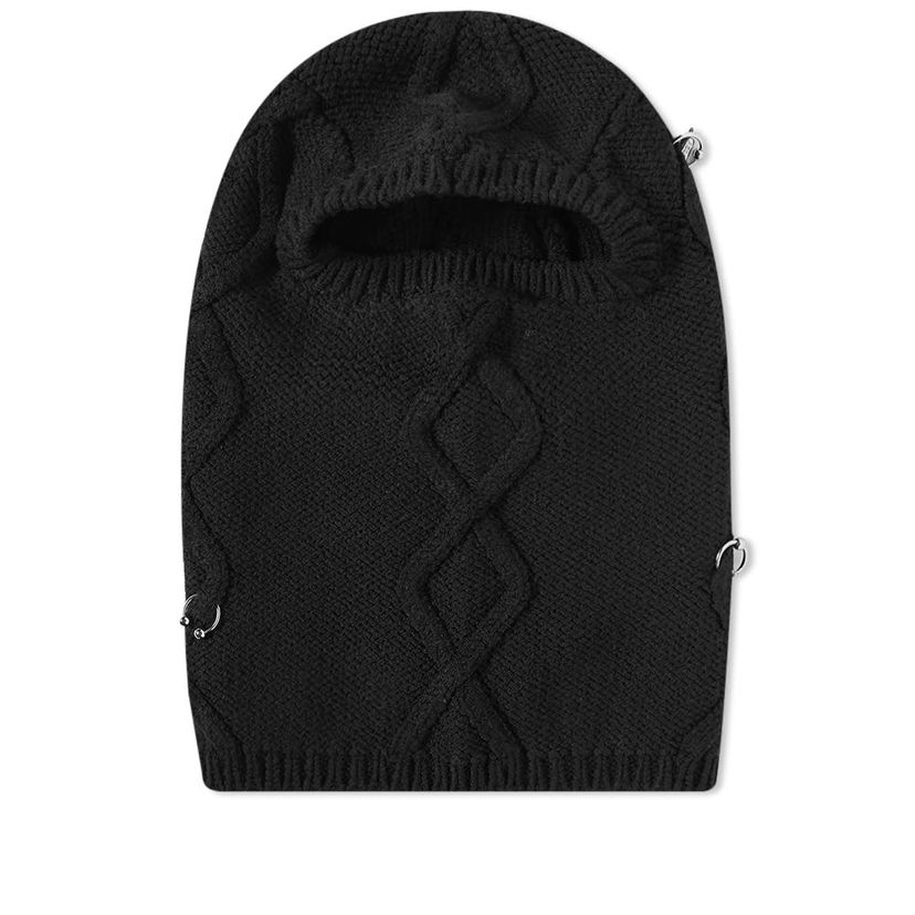 Sweater 032C 032c Highland Cable Knit Balaclava Svart | FW22-A-0041