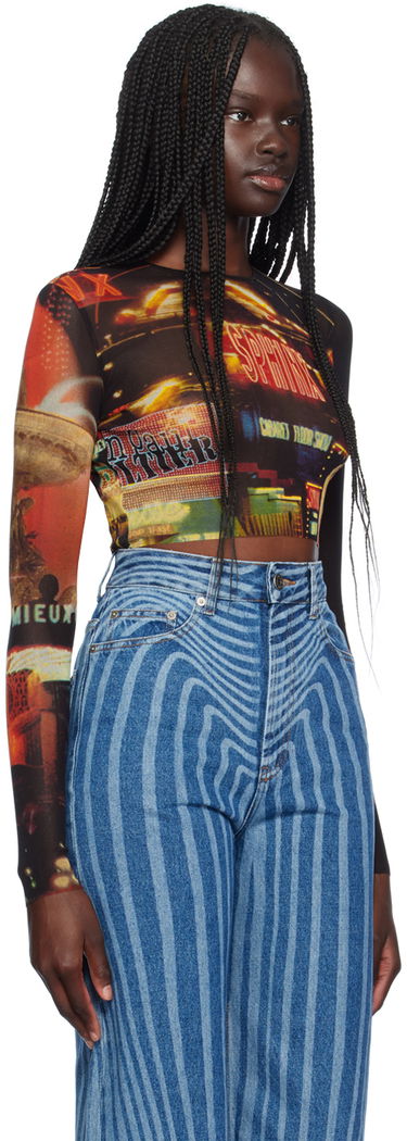 Crop top Jean Paul Gaultier Gaultier 'The Pigalle Crop' Long Sleeve T-Shirt Flerfärgad | 24/30-F-TO205-T552-00301550, 1