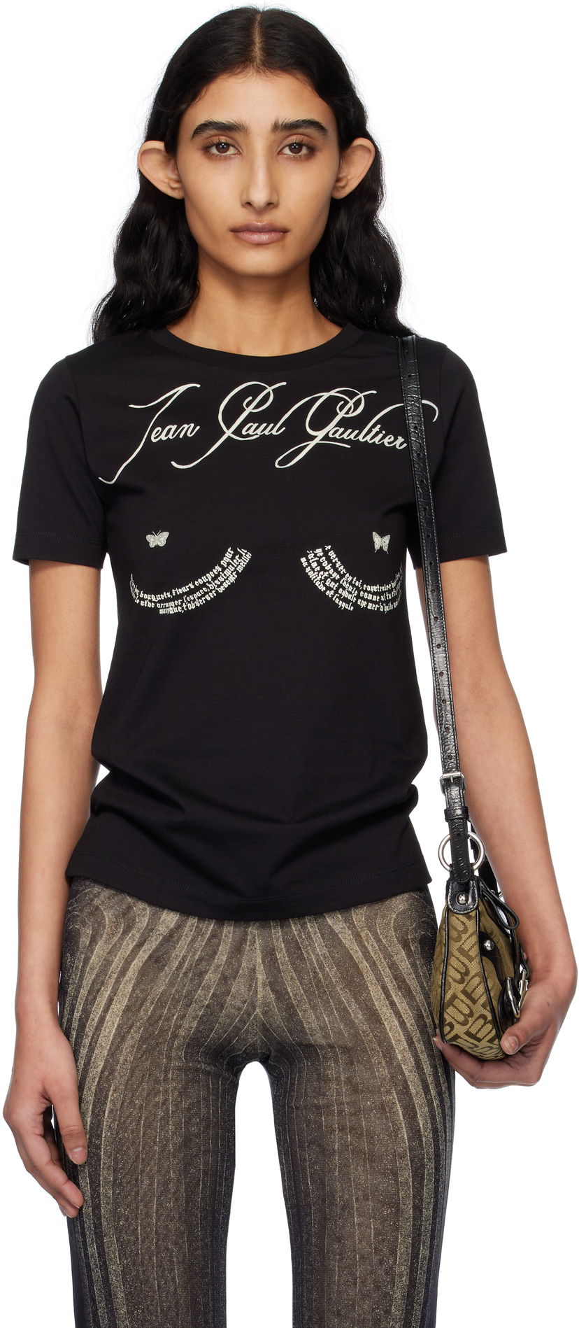 T-shirt Jean Paul Gaultier Jean Paul Gaultier 'The Tattoo Poem' T-Shirt Svart | 25/34-F-TS117I-J087-0005