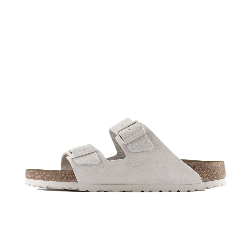 Sneakers och skor Birkenstock Arizona Soft Footbed Suede Leather Narrow Fit Vit | 1024516