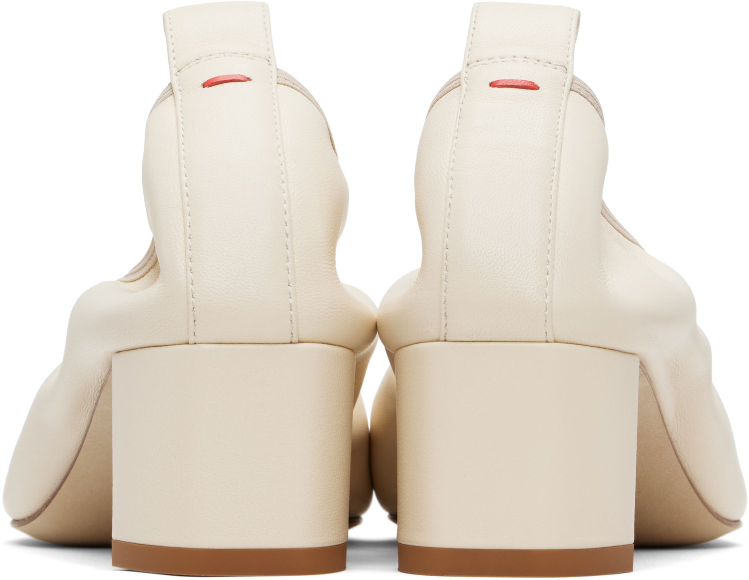 Skovård Aeyde Aeyde Narissa Ruched Block Heels Vit | A11-PU0600001002-225, 1