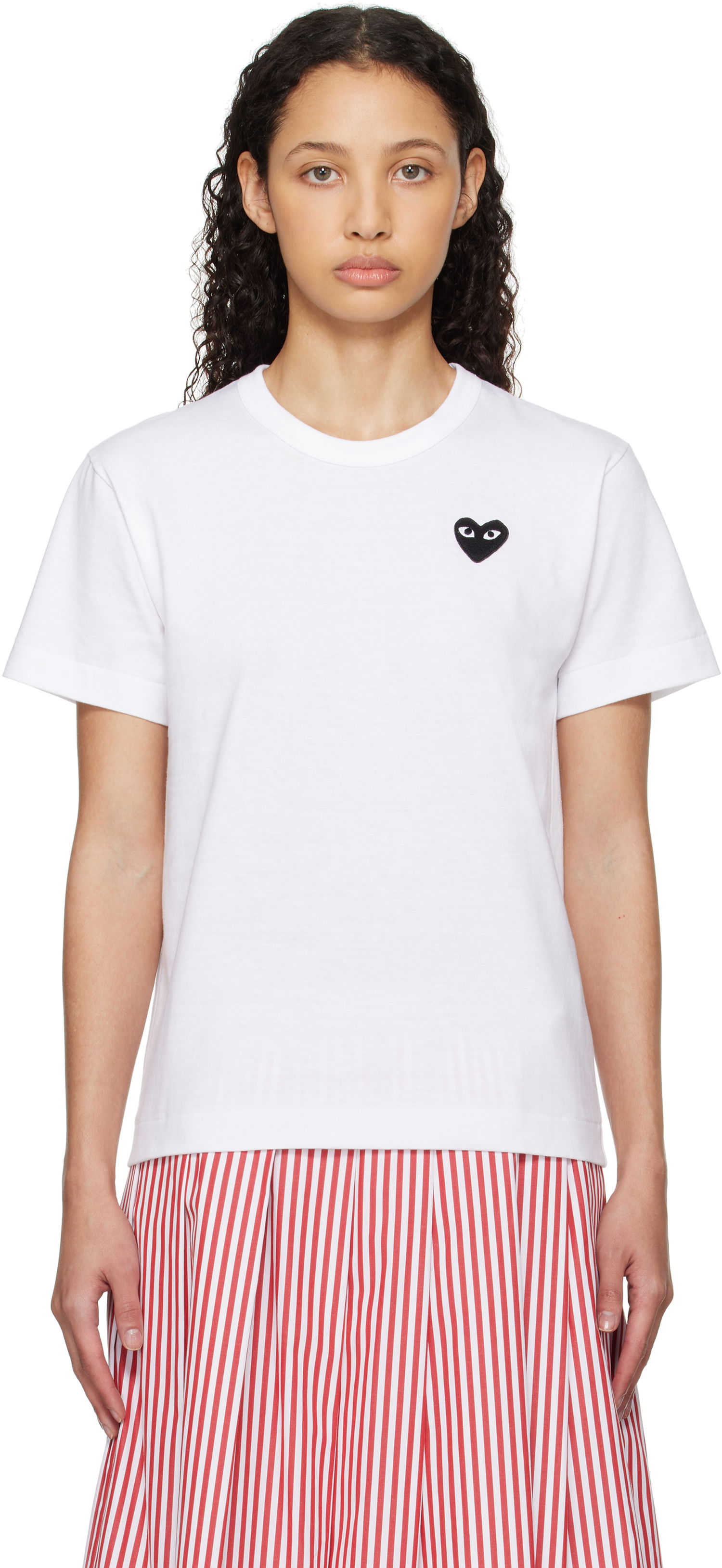 T-shirt Comme des Garçons COMME des GARÇONS PLAY Heart T-Shirt Vit | T064-051, 0