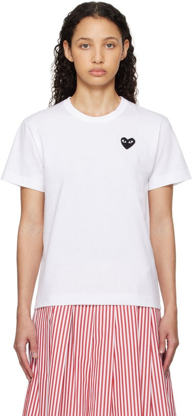 T-shirt Comme des Garçons COMME des GARÇONS PLAY Heart T-Shirt Vit | T064-051, 0