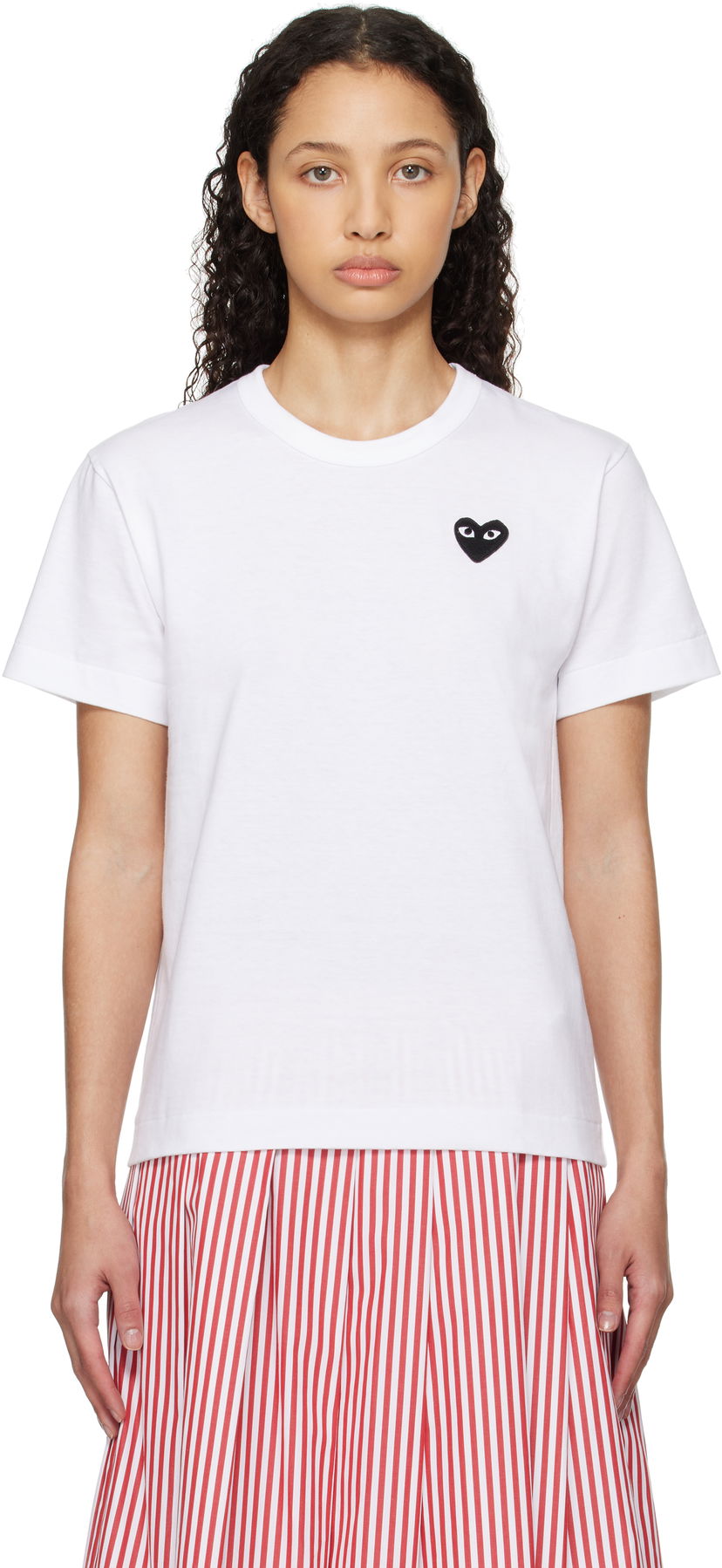 T-shirt Comme des Garçons COMME des GARÇONS PLAY Heart T-Shirt Vit | T064-051
