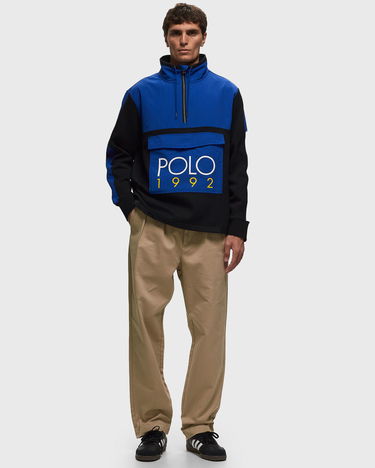 Sweatshirt Polo by Ralph Lauren ZIPMNJKTM3-LONG SLEEVE-HALF ZIP Blå | 710926948001, 1