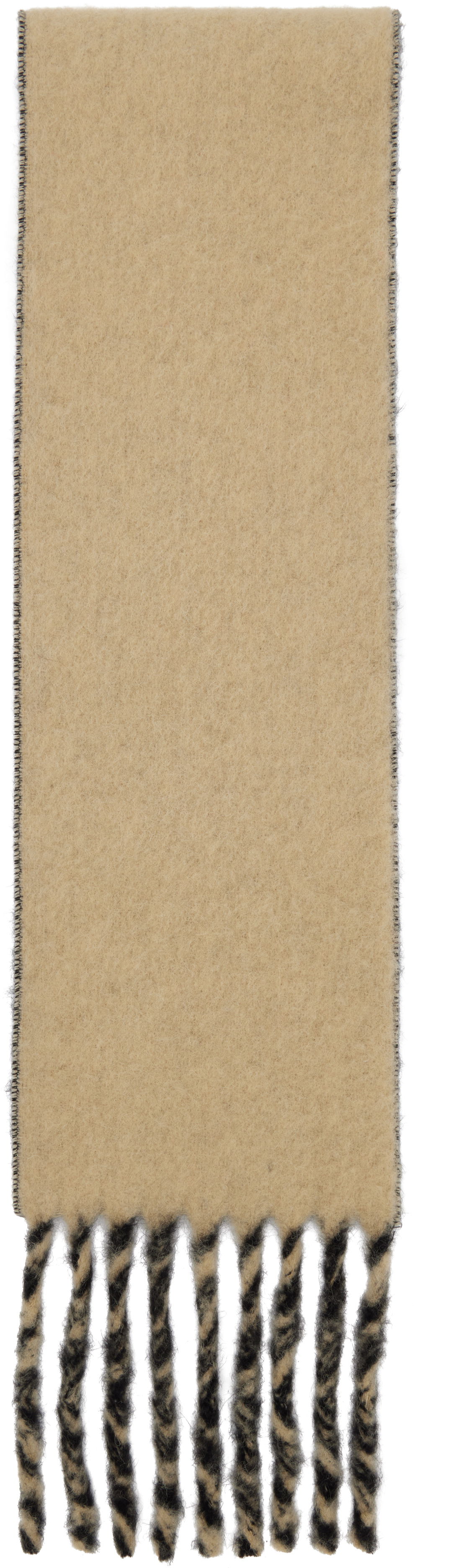 Halsduk Jean Paul Gaultier Jean Paul Gaultier Alpaca Scarf with Twisted Fringe Svart | 25/03-U-AC017-W022-0300, 1