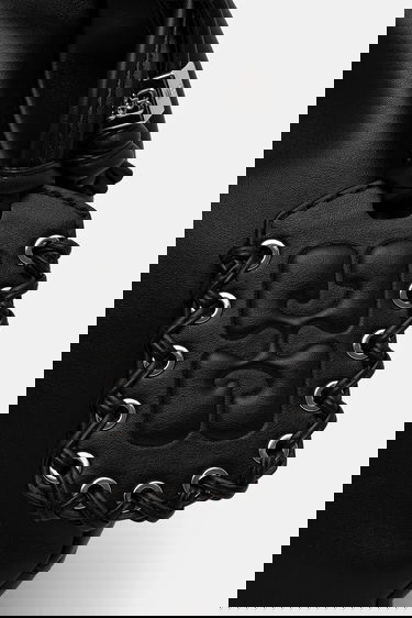 Handväska GANNI Hobo Bag Medium Laces Svart | A7295, 3