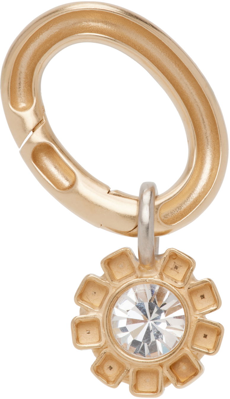 Ringa Maison Margiela Graphic Single Earring With Crystal Metallisk | SM1VG0029 SV0164