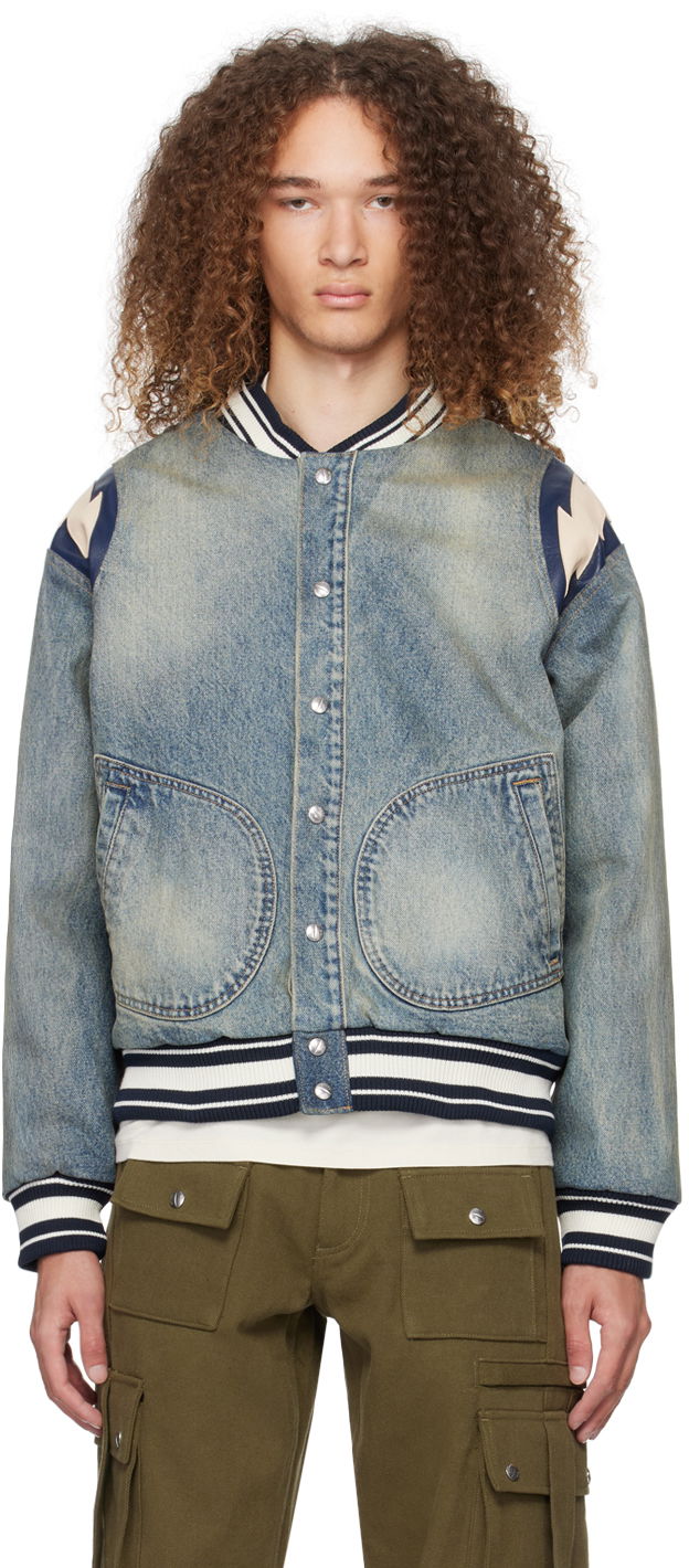 Jacka Rhude Lightning Bomber Jacket Blå | RHPS24JA06012305