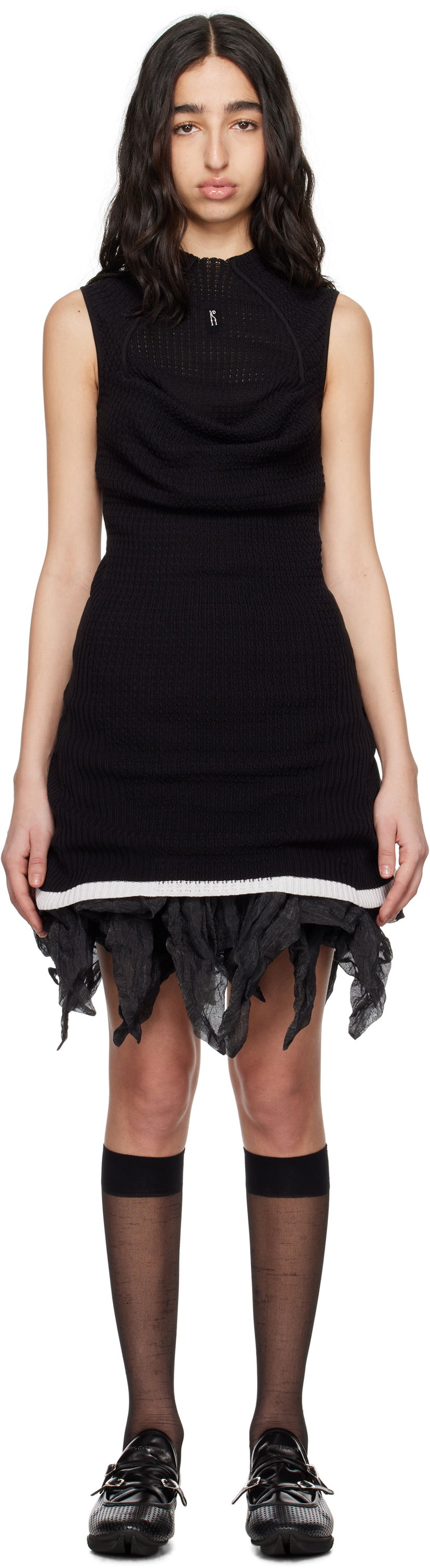 Klä KIKO KOSTADINOV Kiko Kostadinov Vecto Knit Tunic Minidress Svart | KKWSS25KN03-95
