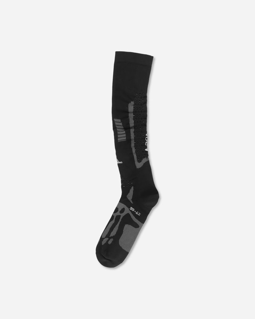 Strumpor ROA Bones Logo Q-Skin Technical Knee-High Socks Svart | RBMW0410YA53 BLK0001