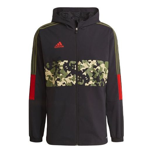 Sweatshirt adidas Performance Tiro Camouflage Splicing Hooded Soccer Jacket Svart | GU8187