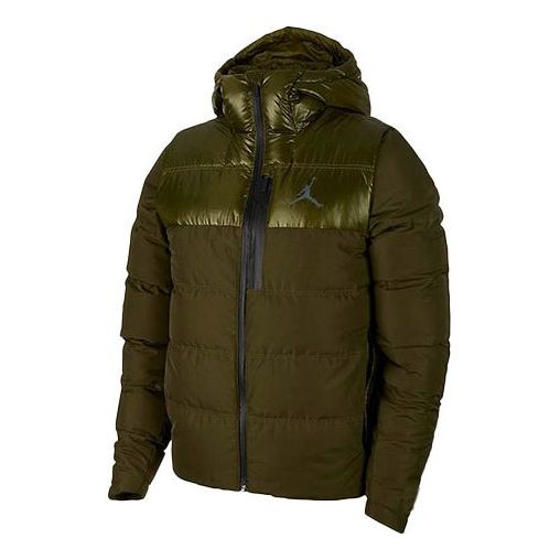 Pufferjacka Jordan Jordan Windproof Hooded Down Jacket Grön | 924676-395