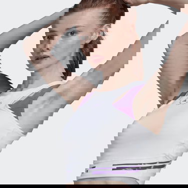 Crop top adidas Originals by Stella McCartney TruePace Crop Top HEAT.RDY Vit | HI6143, 5