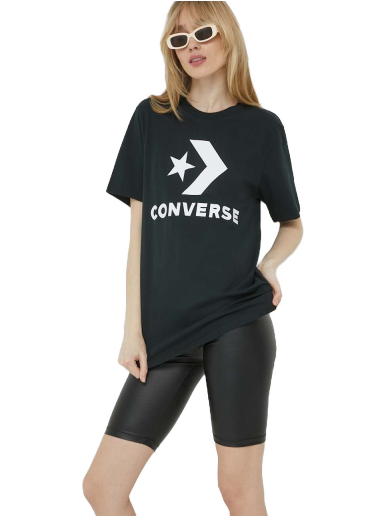 T-shirt Converse Large Logo St Chev Tee Svart | 10025458.A02