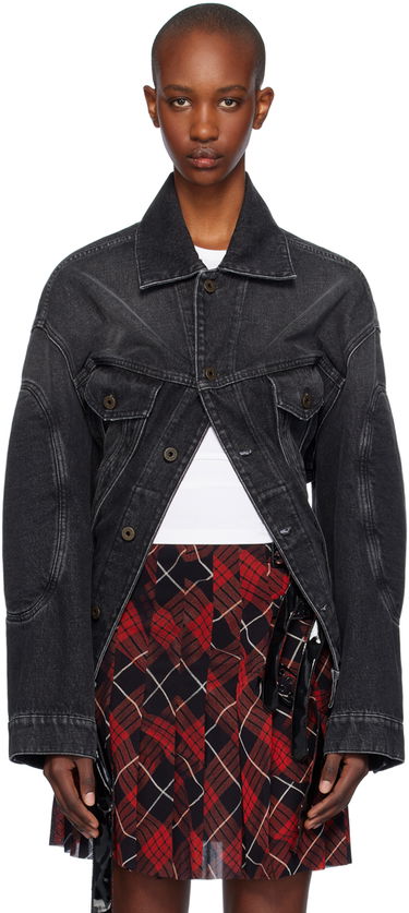 Jacka Jean Paul Gaultier Gaultier Lacing Denim Jacket Svart | 24/31-F-VE070LP-D016-06, 0