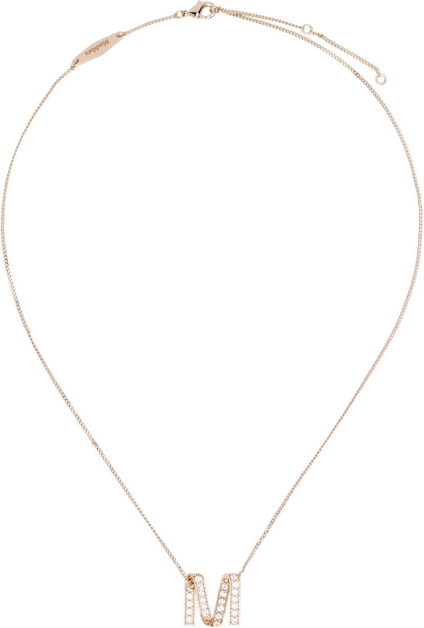 Halsband Max Mara Max Mara Crystal 'M' Pendant Necklace Metallisk | 2524756101600