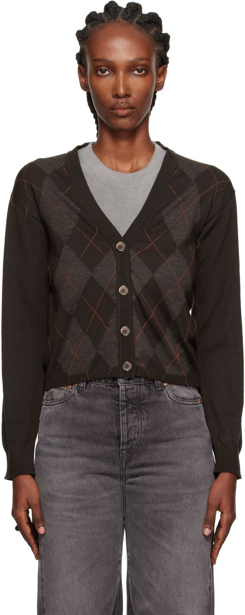 Sweater OUR LEGACY Our Legacy Ivy Cardigan Brun | W4253IP