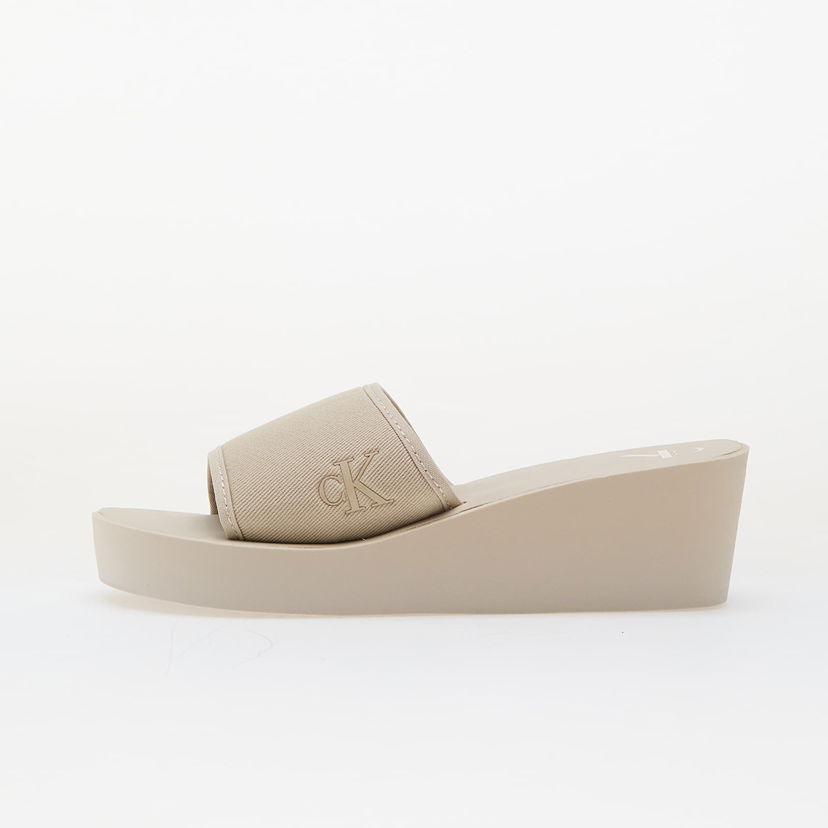 Sneakers och skor CALVIN KLEIN Jeans Beach Wedge Slide Ca Beige Beige | YW0YW01725 ACF