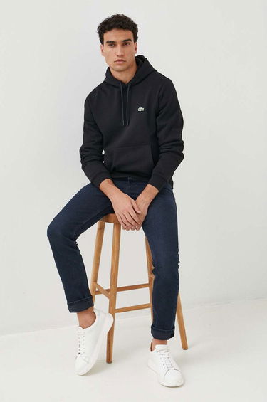 Sweatshirt Lacoste Organic Cotton Hoodie Svart | SH9623, 0