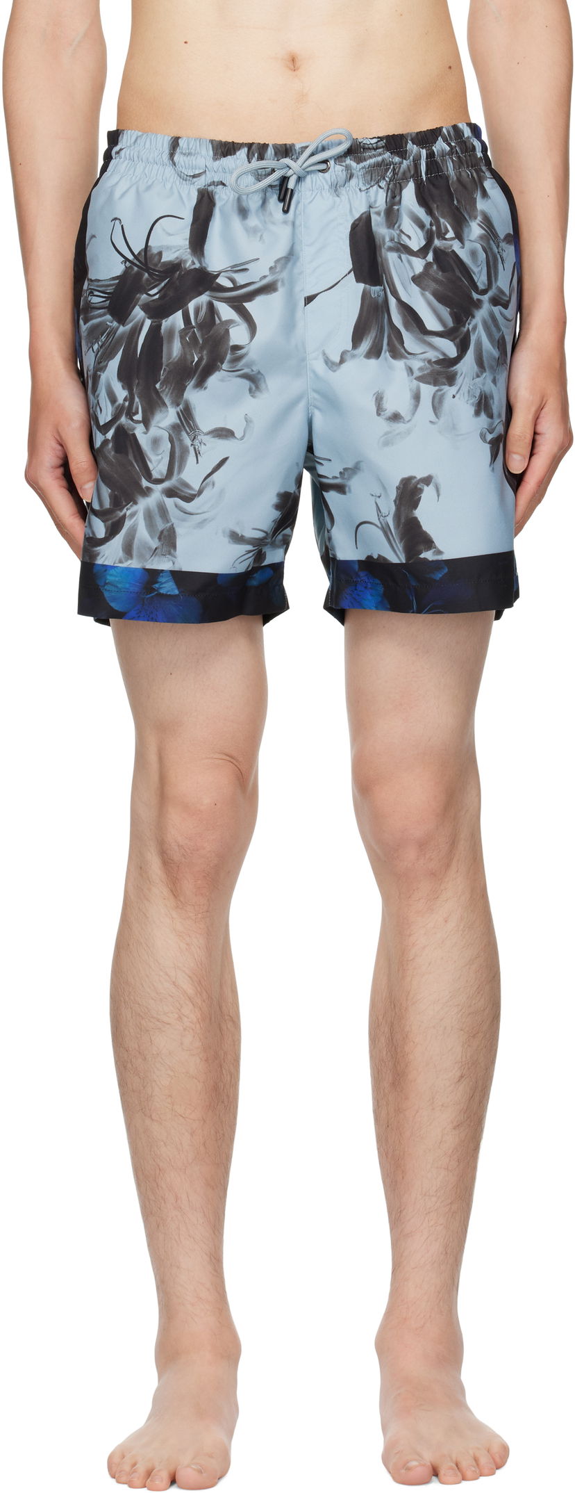 Badkläder Dries Van Noten Dries Van Noten Patterned Swim Shorts Blå | 252-022500-2270