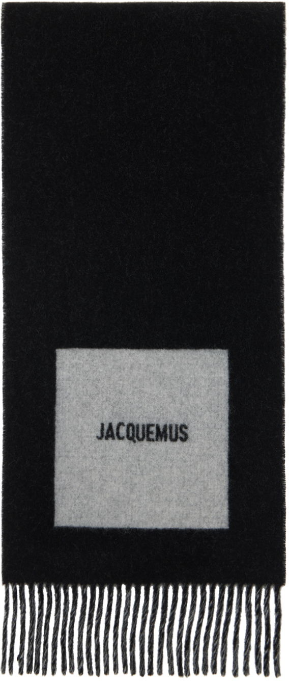 Halsduk Jacquemus Square Scarf Svart | 24H246AC687-5202