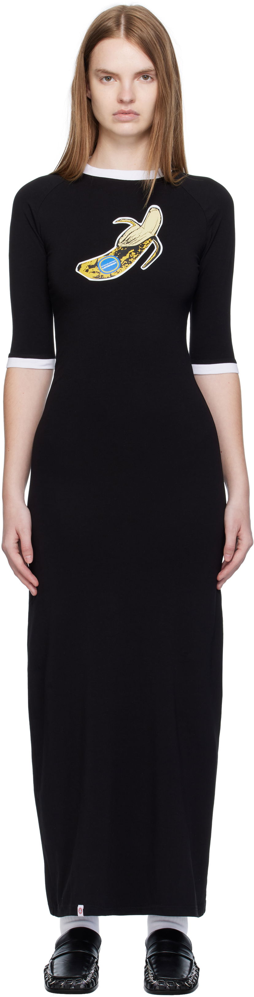 Klä Charles Jeffrey Loverboy Charles Jeffrey LOVERBOY Raglan Baby Tee Midi Dress Svart | 52060401