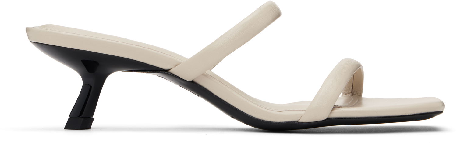 Skovård Anine Bing ANINE BING Hilda Two-Strap Kitten Heel Mules Beige | A-14-11101-IVY17, 0
