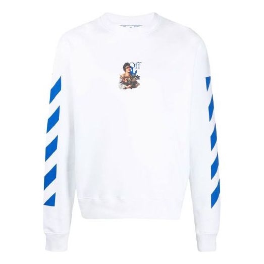Sweater Off-White Arrows Pattern Long Sleeve Sweatshirt Vit | OMBA025S21FLE0100140