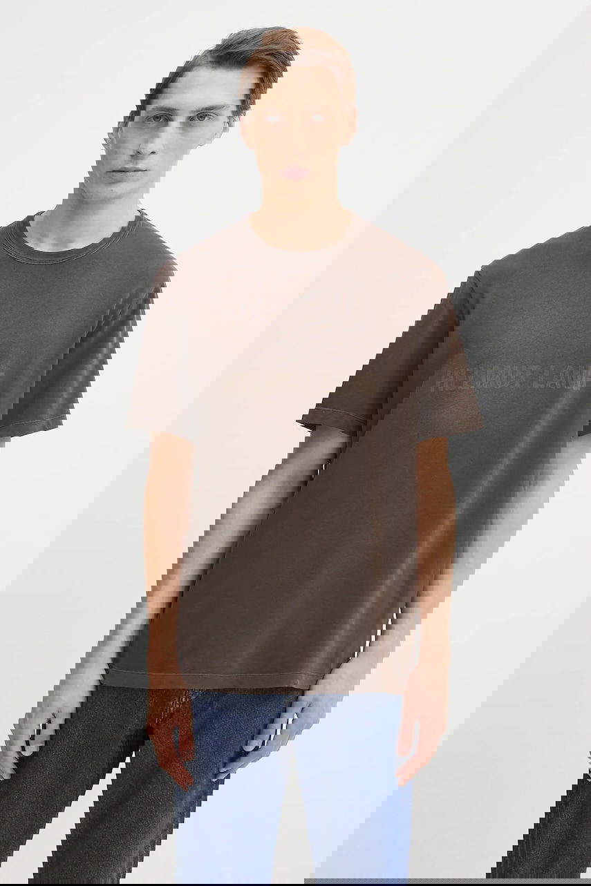 T-shirt Helmut Lang Helmut Lang Logo Print T-Shirt Brun | P05HM501, 0