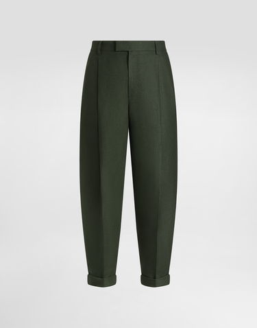 Byxor Dolce & Gabbana Dolce & Gabbana Linen Turned-Up Cuffs Pants Grön | GP114TFU4MCV0304, 0