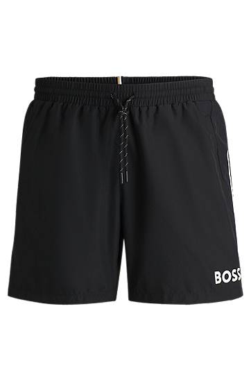 Badkläder BOSS BOSS Quick-Drying Swim Shorts with Contrast Details Svart | 50514429