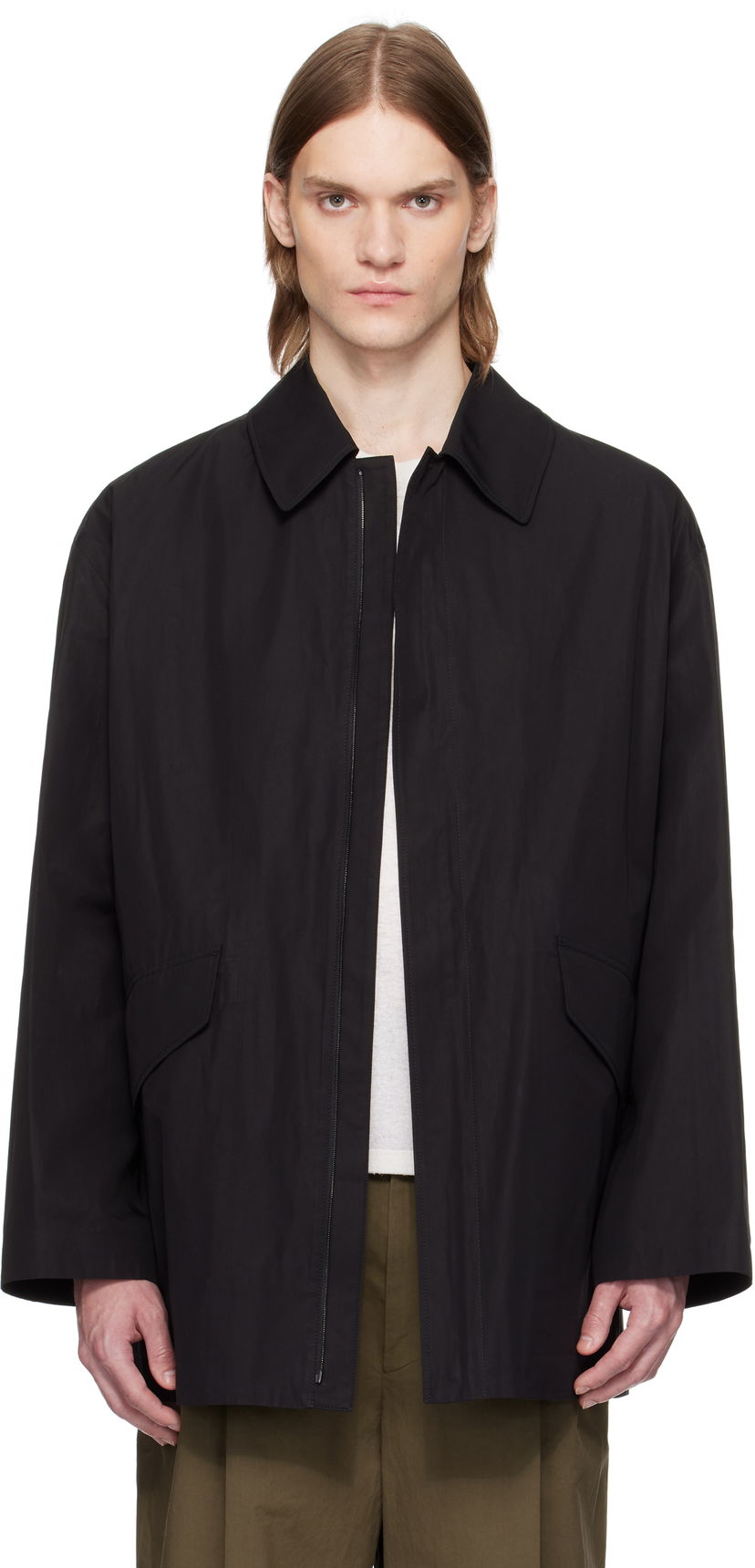 Vindjacka The Row The Row Noe Zip-Up Jacket Svart | 893-W3248