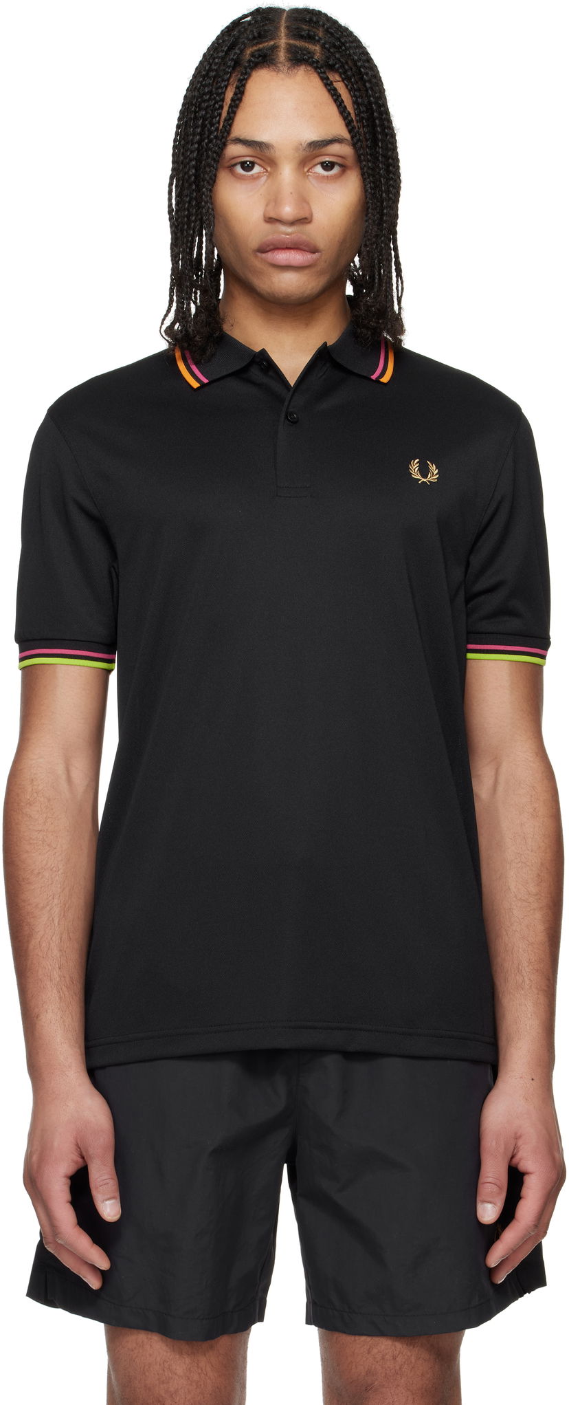Polotröja Fred Perry Fred Perry On Court Twin Tipped Polo Svart | M9839