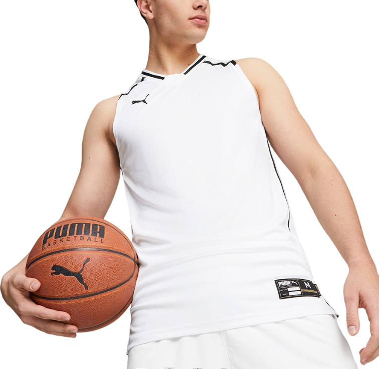 Jersey Puma Hoops Team Game Jersey Vit | 676628-02