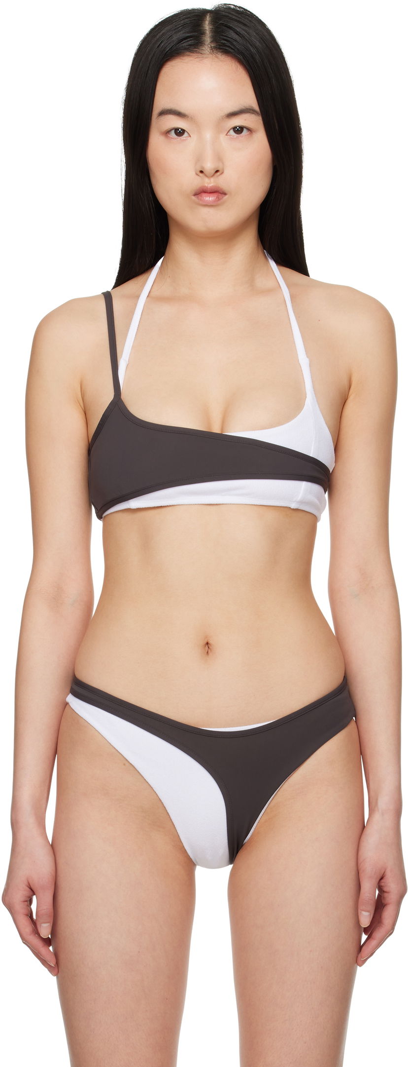 Badkläder Ottolinger Ottolinger Layered Bikini Top Vit | 10280030302