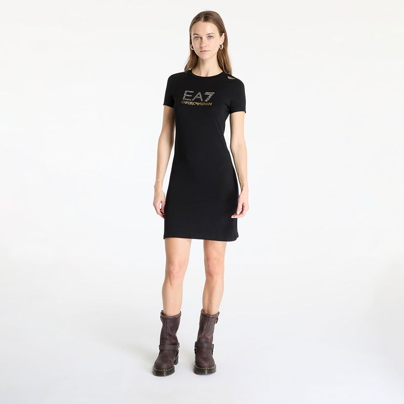 Klä Emporio Armani EA7 Emporio Armani Train Evolution Short Sleeve Mini Dress Svart | 7W000478AF12500UC001