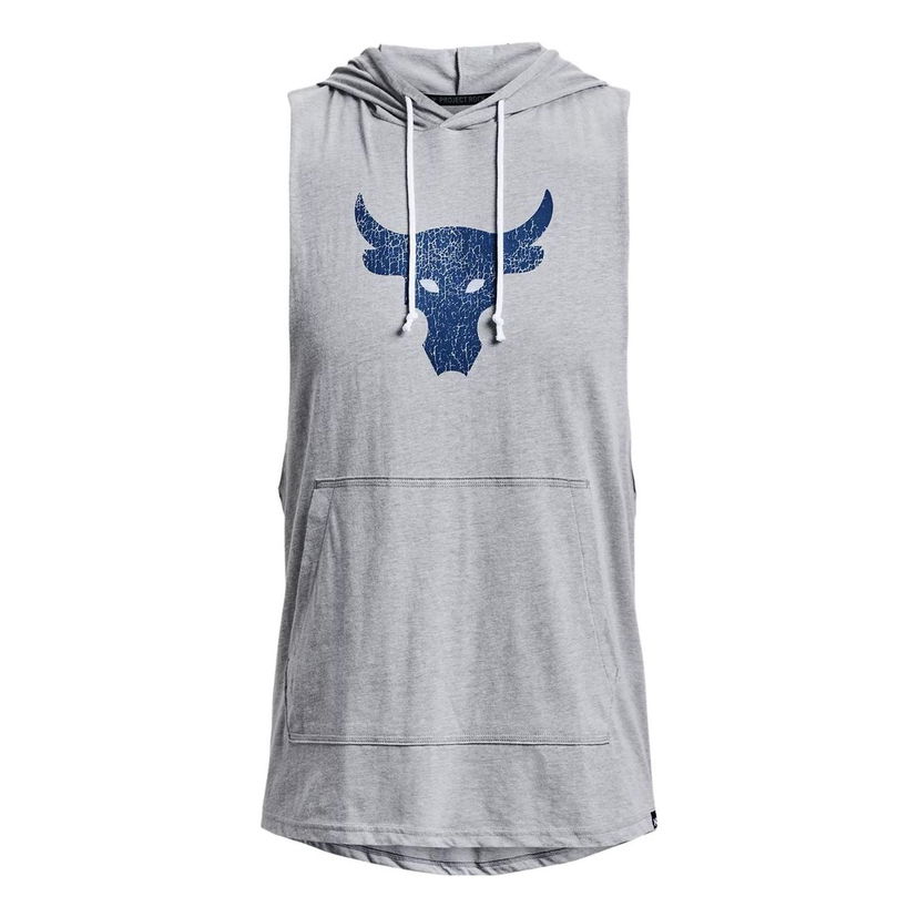 Linne Under Armour Project Rock Bull Sleeveless Hoodie Grå | 1376939-035