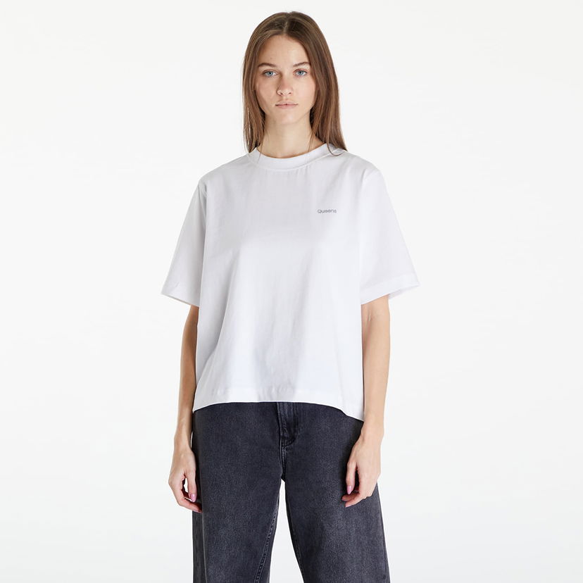 T-shirt Queens Essential T-Shirt With Contrast Print White Vit | QNS_018