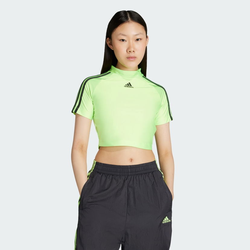 Crop top adidas Performance Teamgeist Adicolor Crop Top Grön | JZ8280
