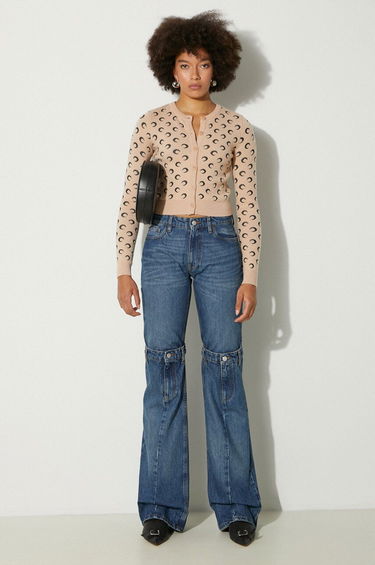 Jeans Coperni Open Knee High-Waist Jeans Blå | COPP55252, 1