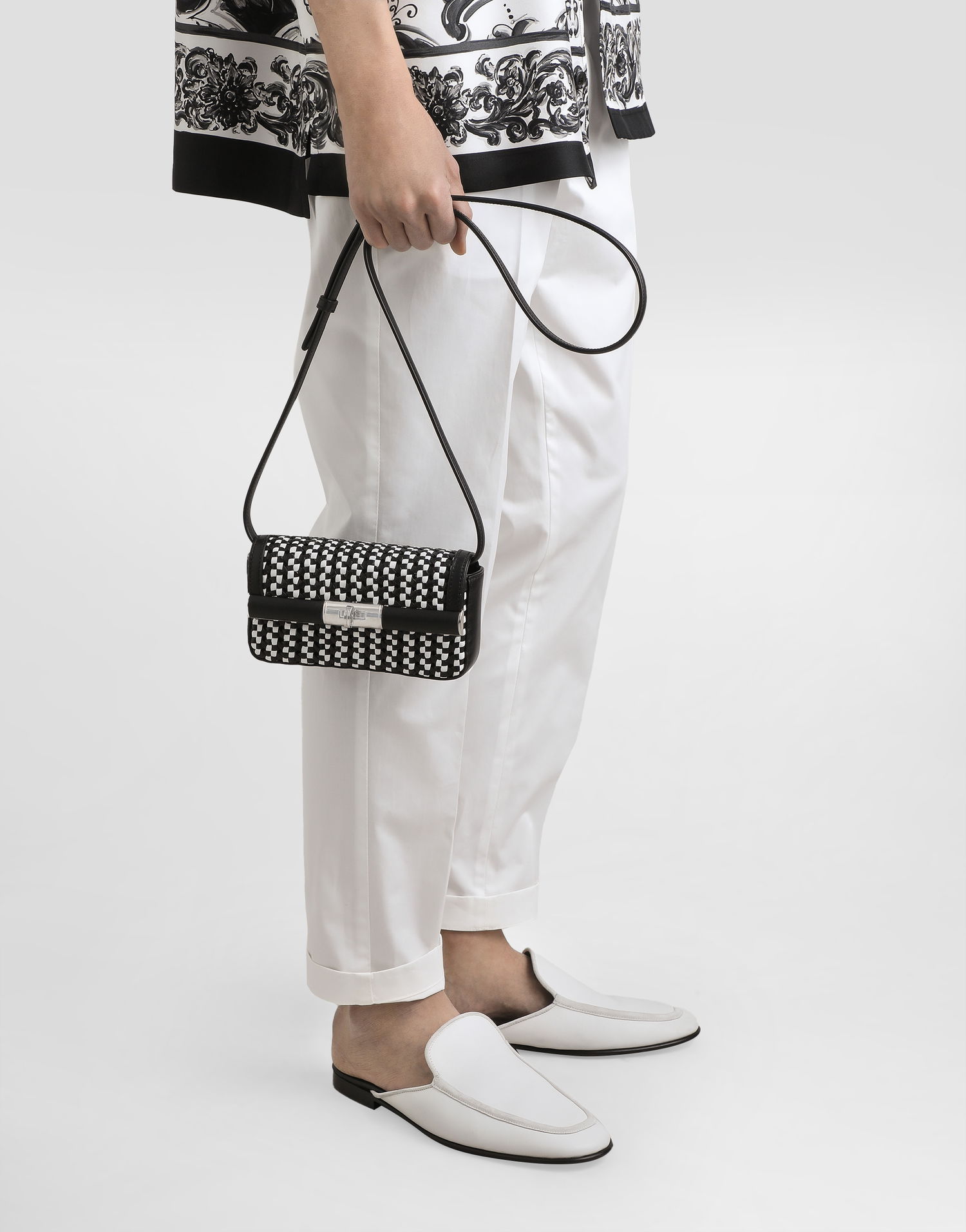 Axelväska Dolce & Gabbana Dolce & Gabbana Marlene Minibag Crossbody With Checkered Weave Flerfärgad | BP3415A9N7989697, 1