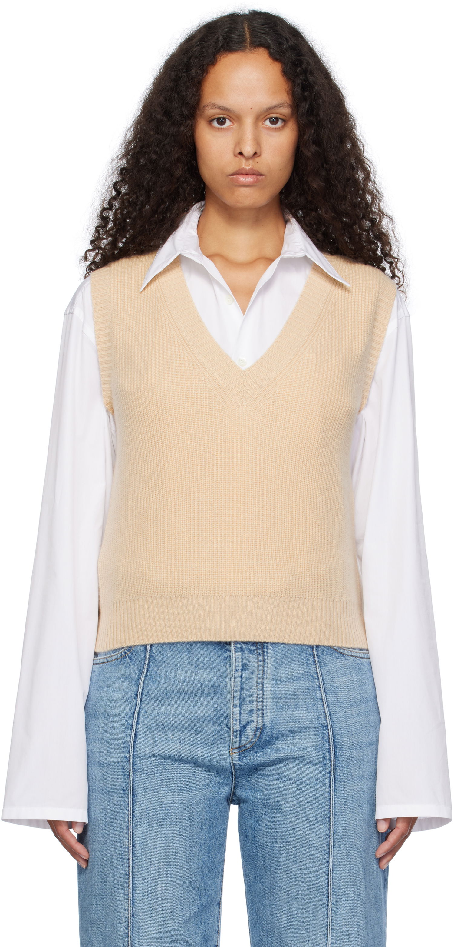 Sweater Max Mara Weekend Knit Vest Beige | 2425356032600 MM02263, 0