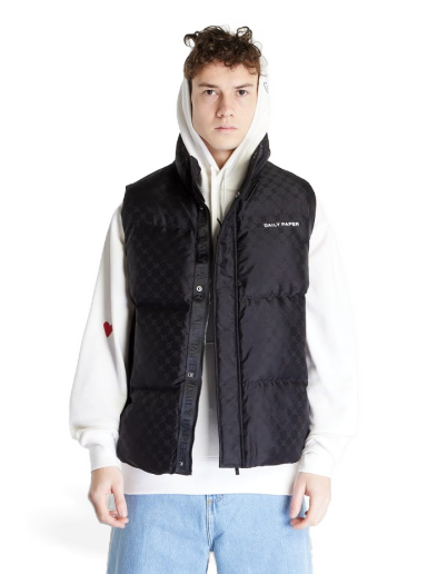 Väst DAILY PAPER Pondo Bodywarmer Monogram Vest Svart | 2311288