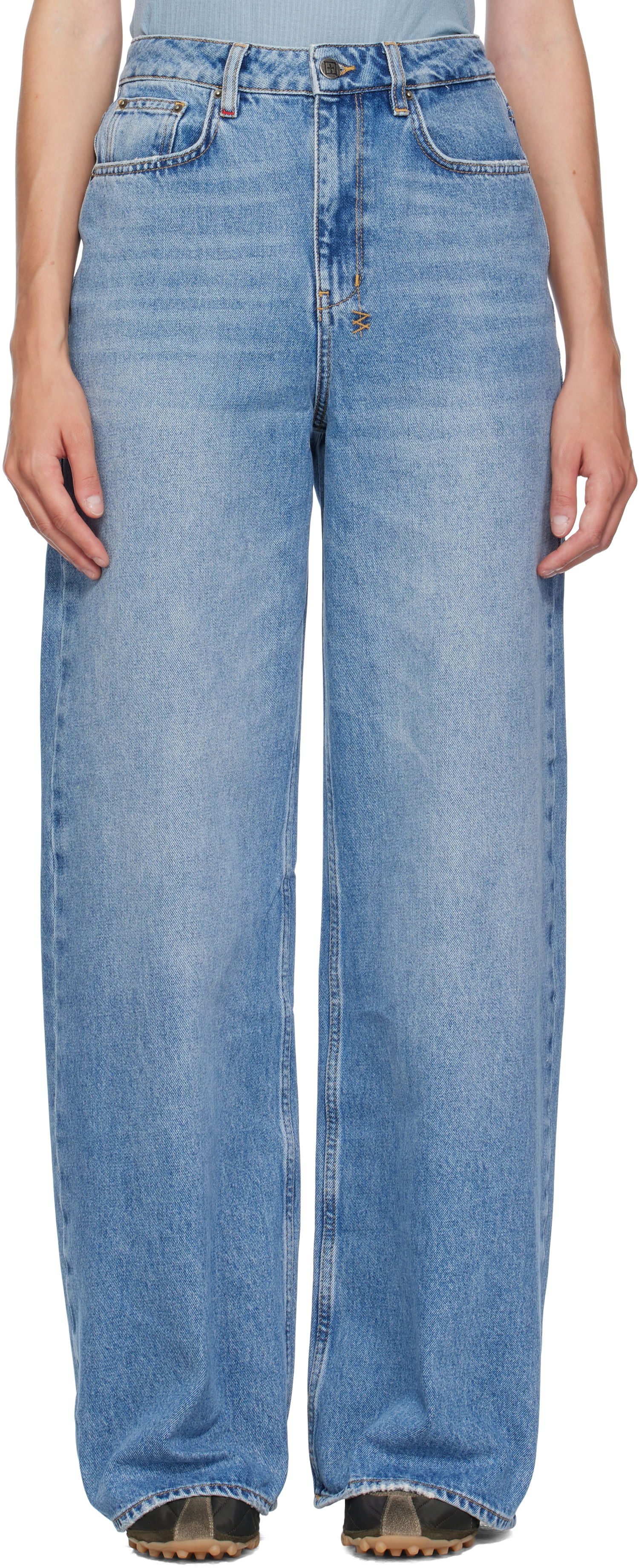 Jeans Ksubi Baggy Strider Horizon Jeans Blå | WFA25DJ024, 0