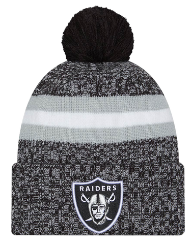 Mössa New Era New Era Las Vegas Raiders Knit Beanie with Pom Grå | 60407594-60407594, 0