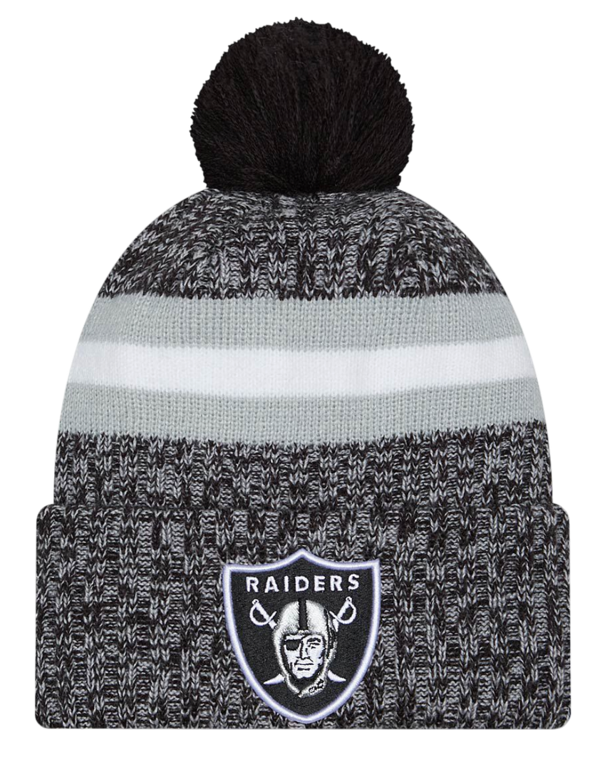 Mössa New Era New Era Las Vegas Raiders Knit Beanie with Pom Grå | 60407594-60407594