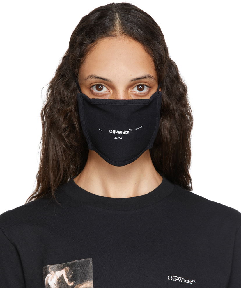 Kläder Off-White Black Logo Mask Svart | OMRG002E20FAB0021001
