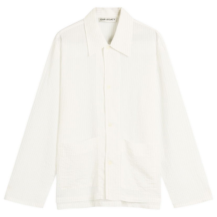 Skjorta OUR LEGACY Our Legacy Haven Stripe Viscose Jacket Vit | M2252HB