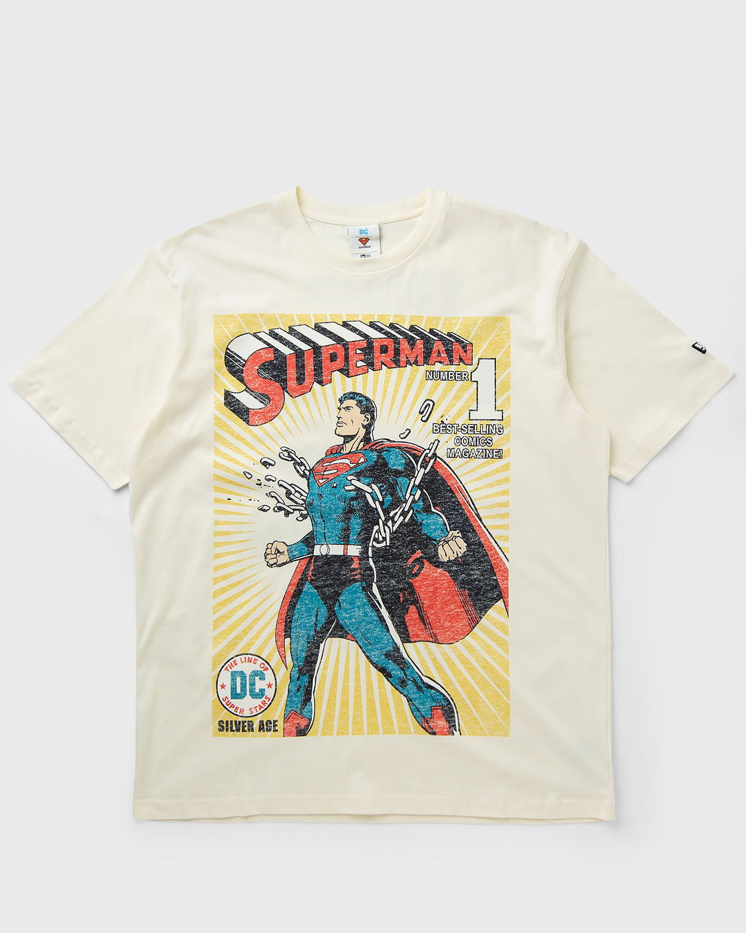 T-shirt New Era Superman Number 1 Silver Age Comic Cover T-Shirt Vit | 60661586, 1